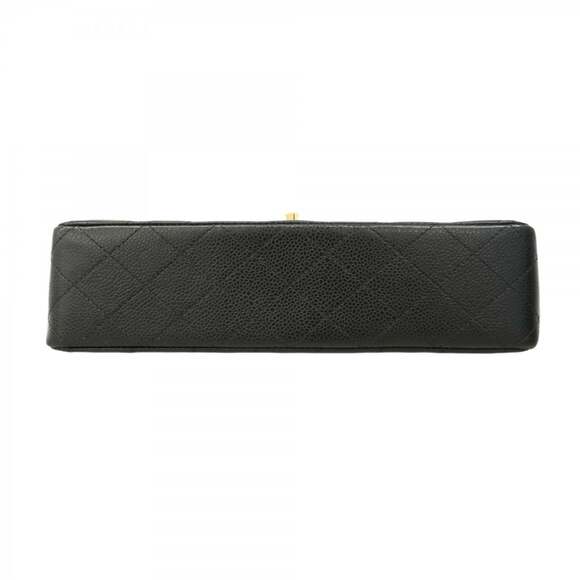 Chanel Matelasse Shoulder Bag with Double Flap and Chain, Caviar Skin, Black,... - Picture 3 of 10